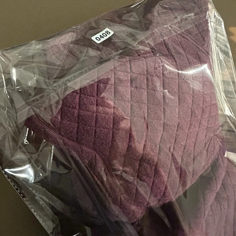 Women's Marmot Annie Quilted Funnel Neck Pullover Plum Purple M - Picture 8 of 8